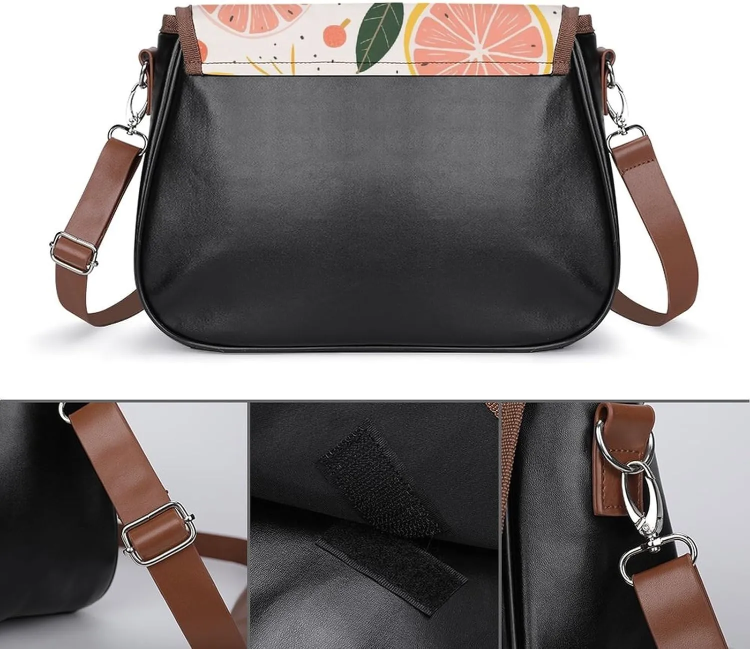 Marble Crossbody Bags for Women,PU Leather Tote Bag for Women,Shoulder Bag Purse for Work Shopping Travel