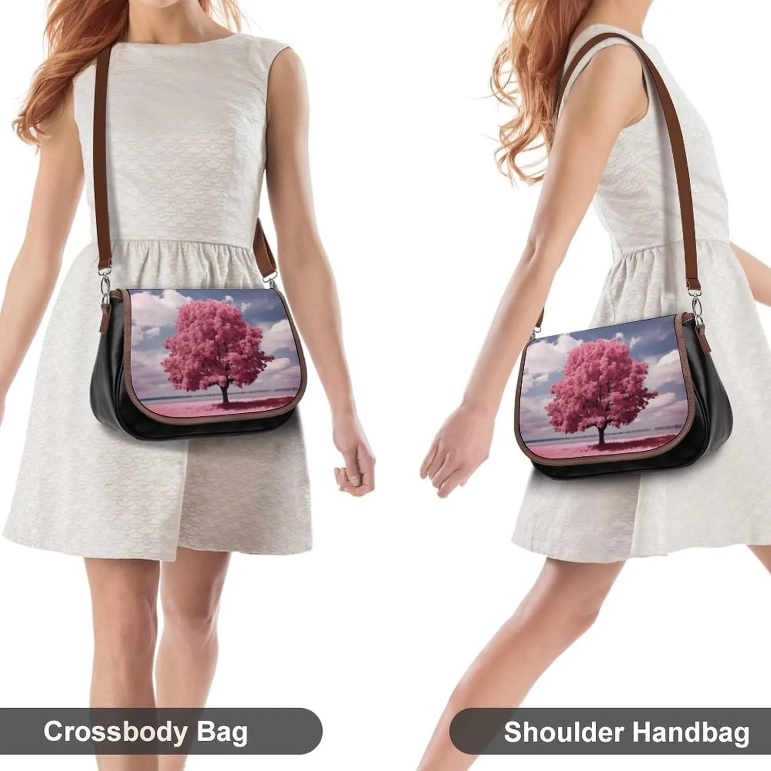 Marble Crossbody Bags for Women,PU Leather Tote Bag for Women,Shoulder Bag Purse for Work Shopping Travel