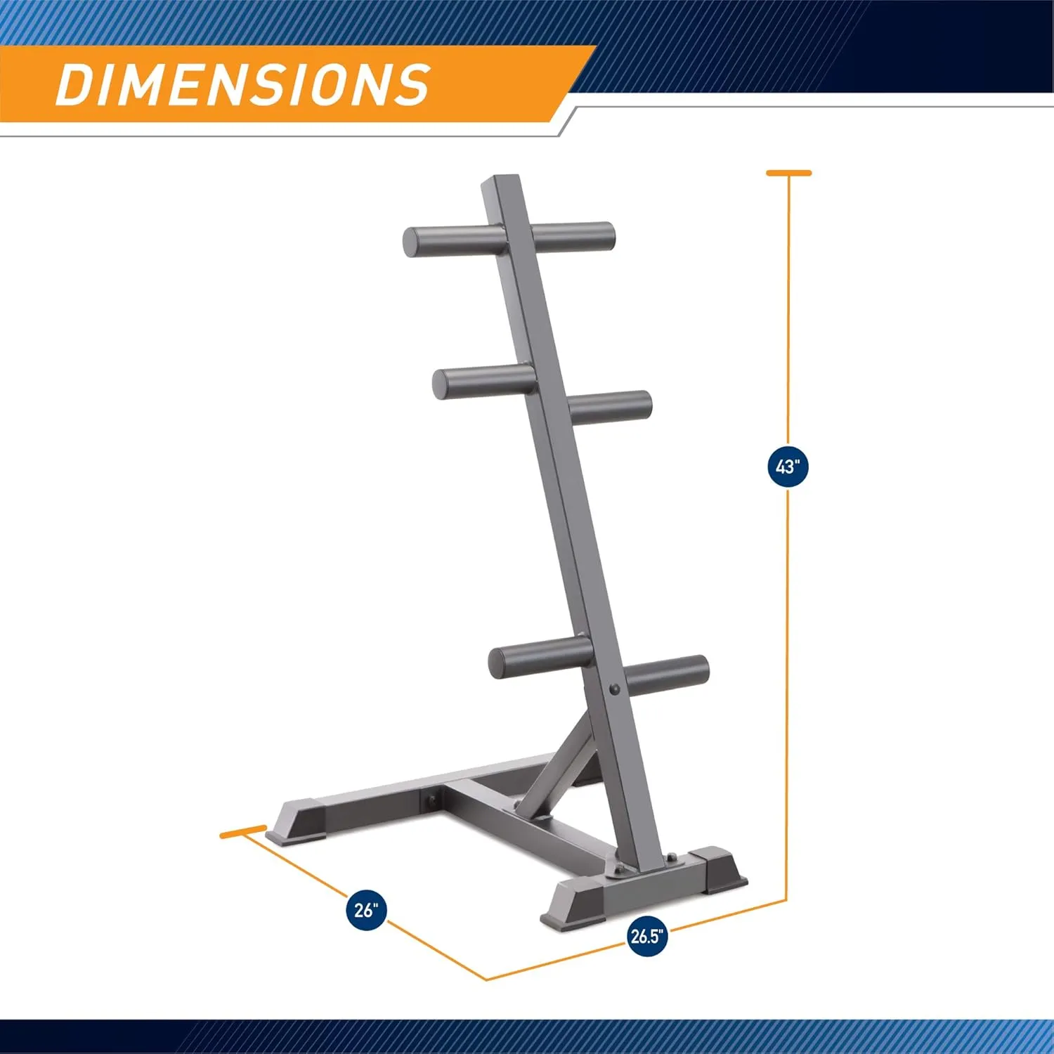 Marcy Olympic Weight Plate Tree for 2-Inch Plates Weight Storage Rack