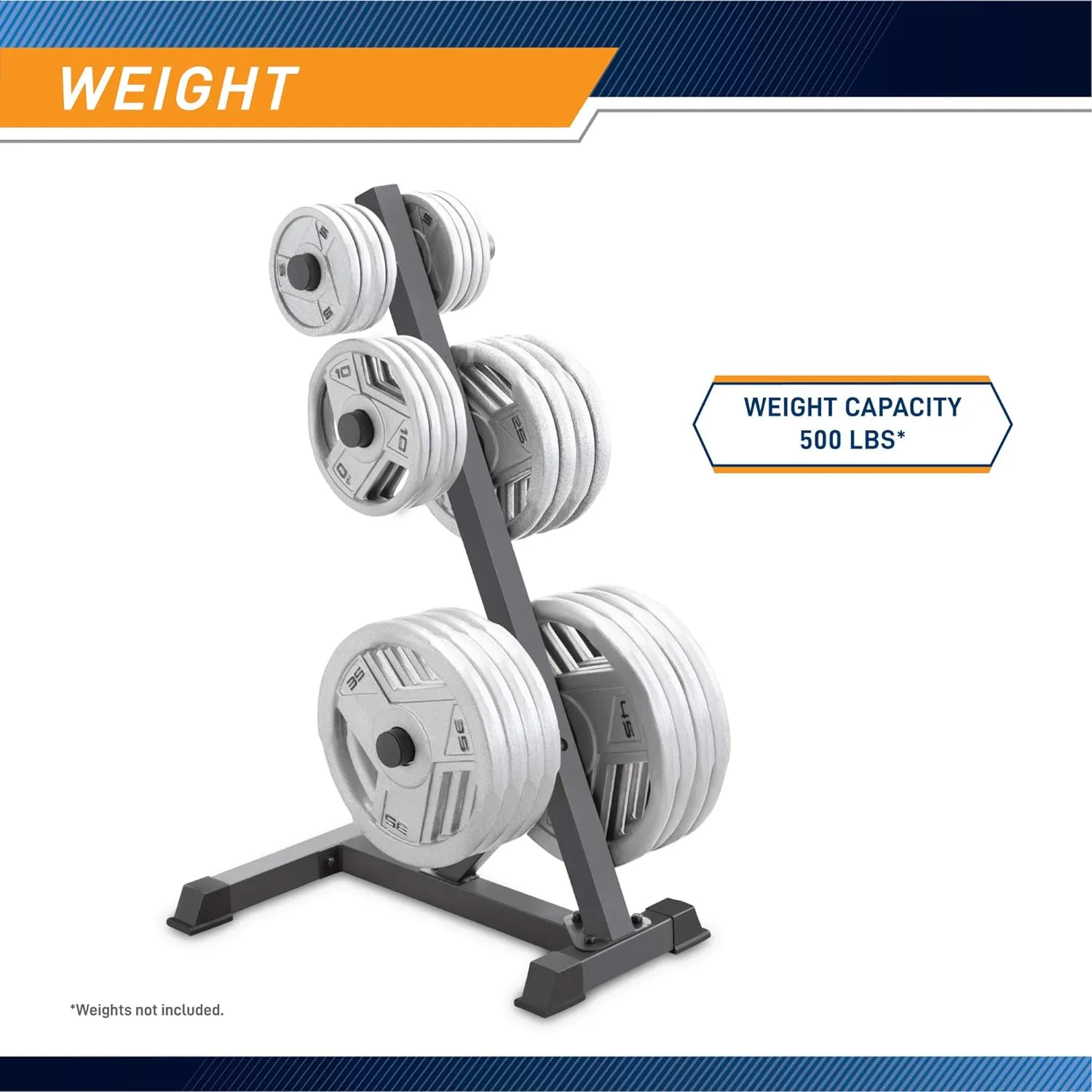 Marcy Olympic Weight Plate Tree for 2-Inch Plates Weight Storage Rack