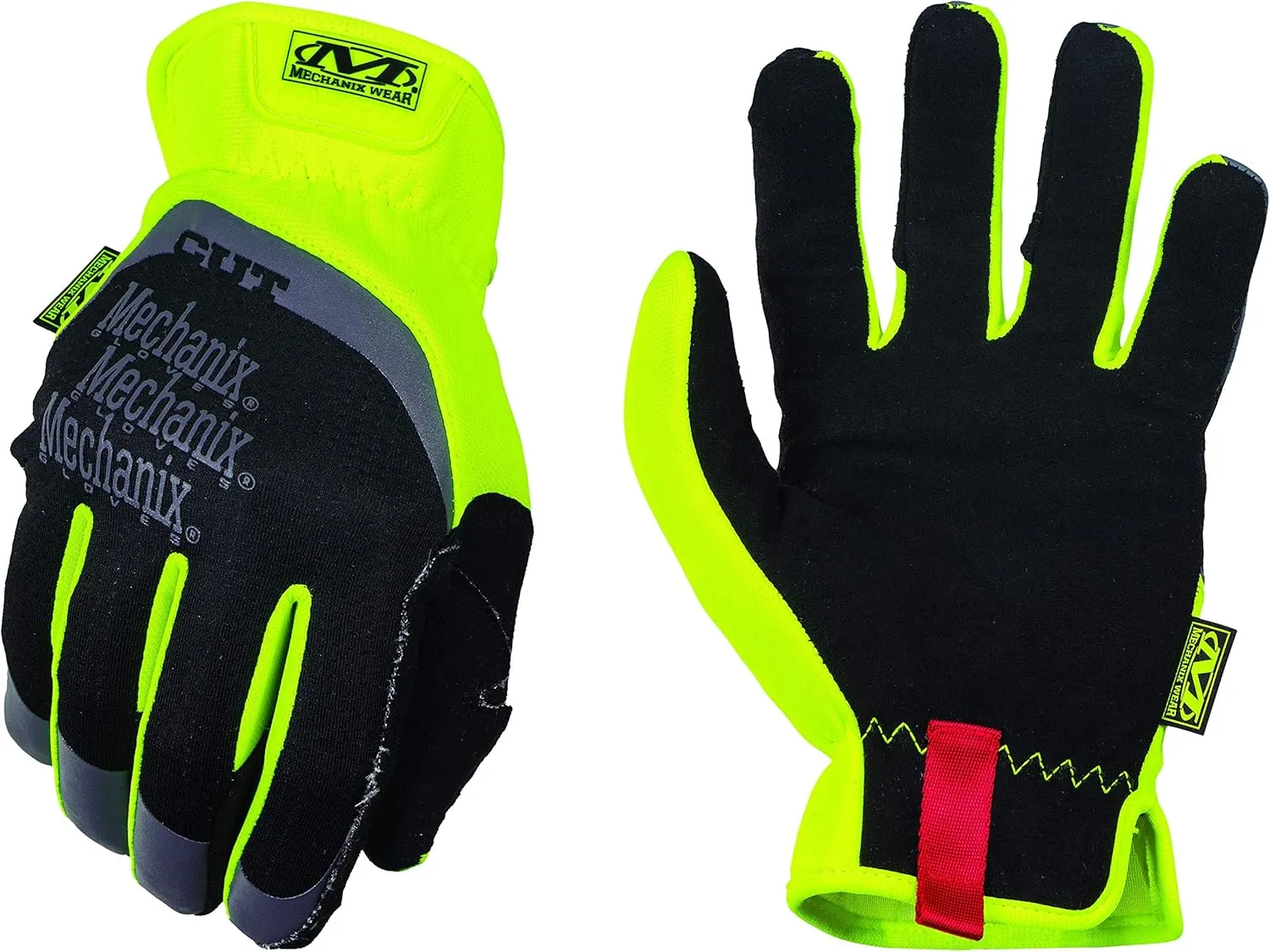 Mechanix Wear: FastFit E5 Work Gloves (Medium, Black/Fluorescent Yellow)