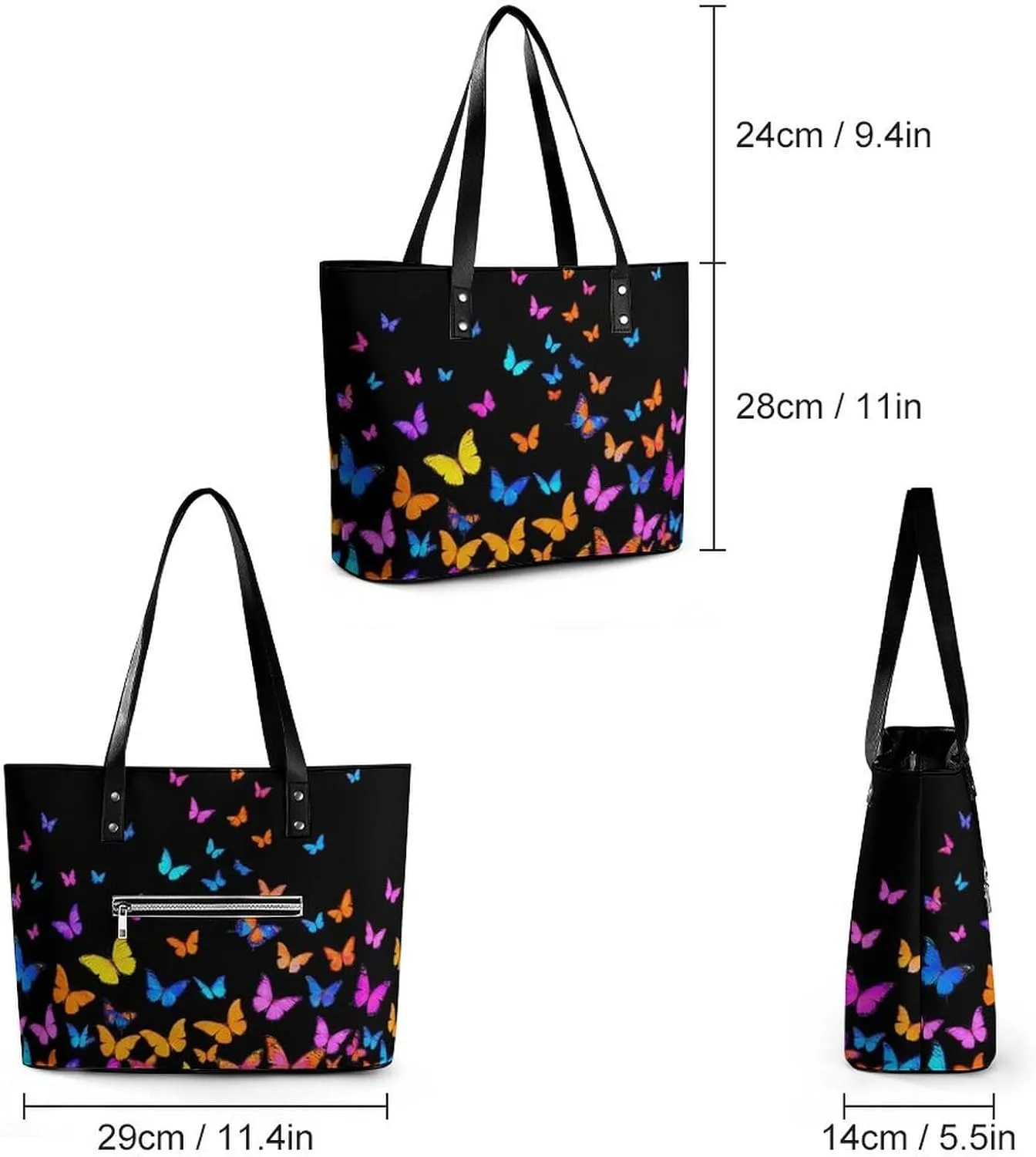 Men's Portable Tote Bag Trendy Modern Leather Handbag For Work Weekend
