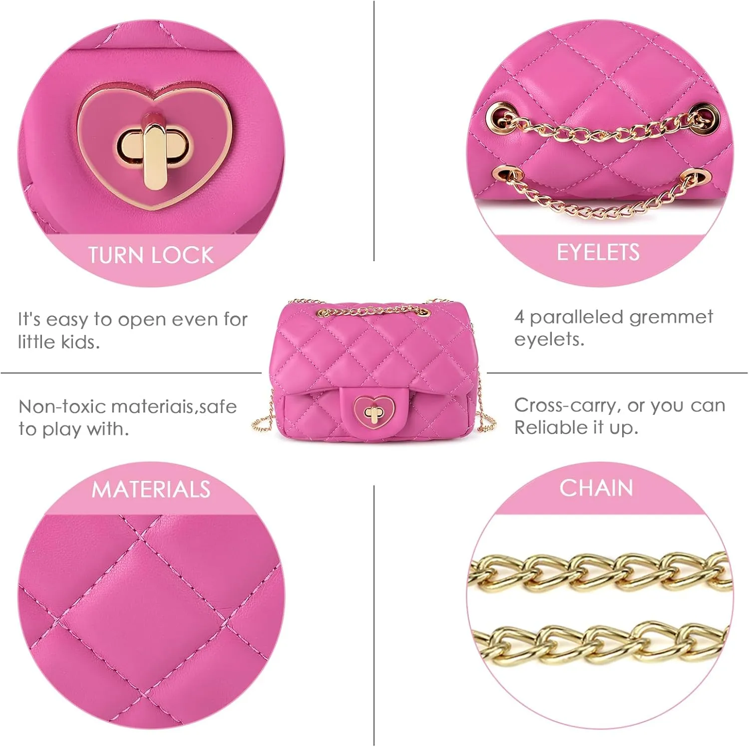 mibasies Kids Purse Toddler Gifts for Little Girls Crossbody Purses Presents