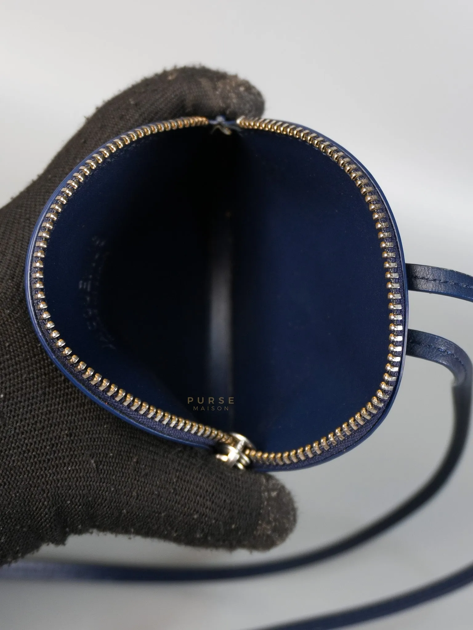 Mini Coin Purses in Navy Blue Le Pitcho Leather