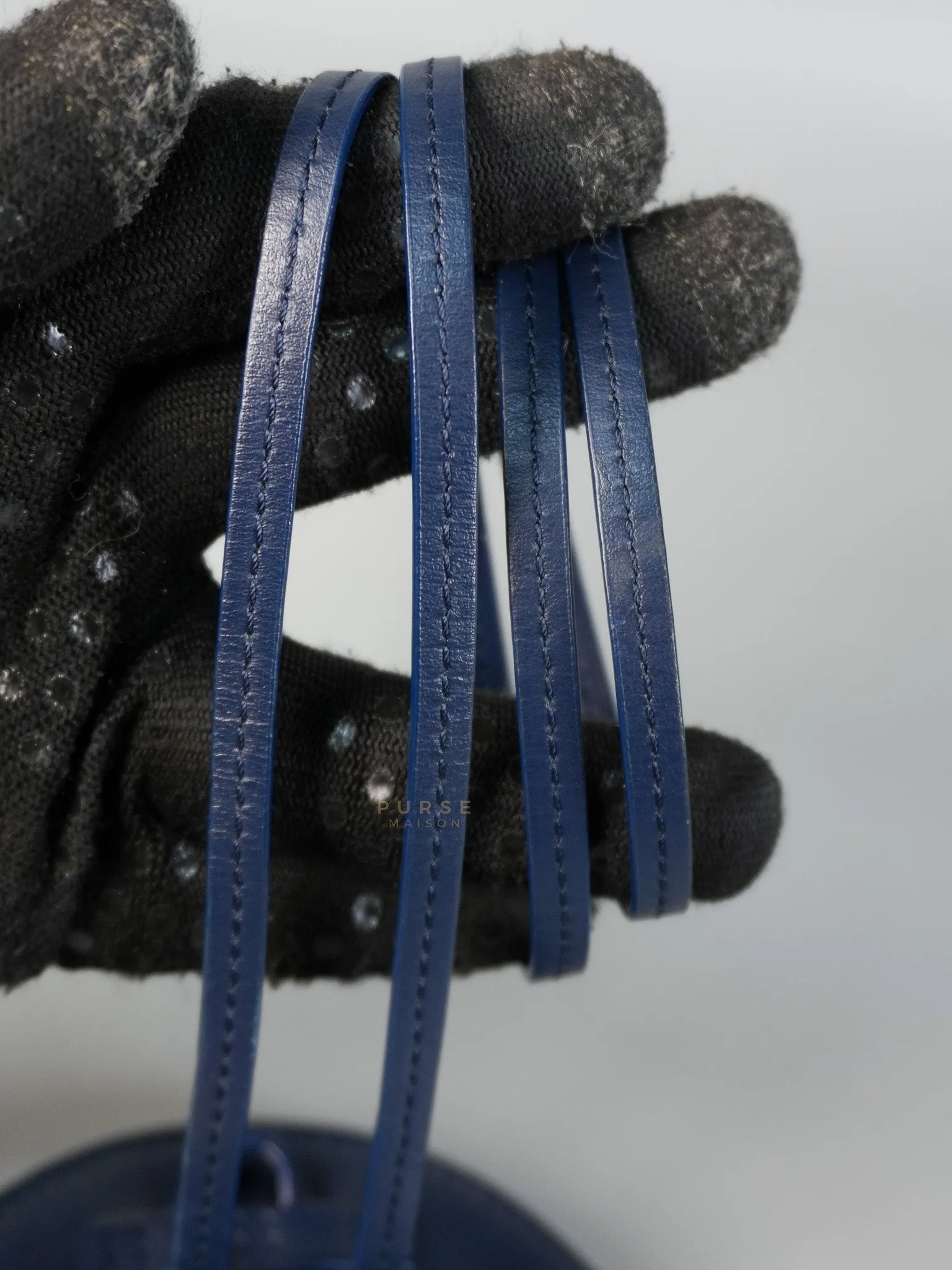 Mini Coin Purses in Navy Blue Le Pitcho Leather