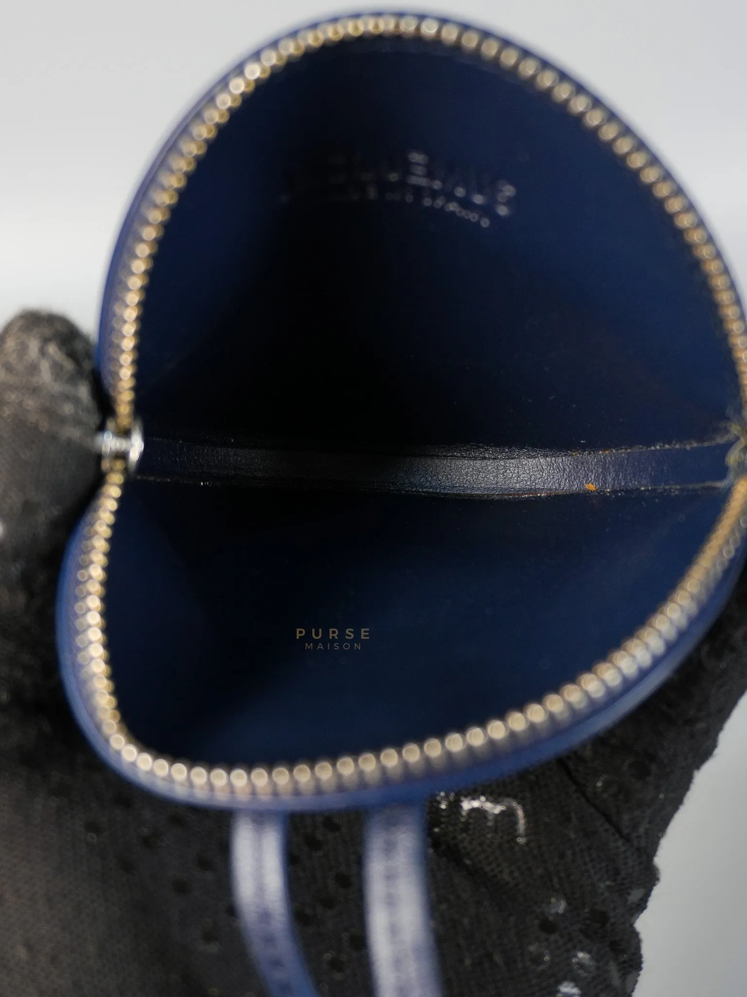Mini Coin Purses in Navy Blue Le Pitcho Leather