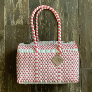 Mini Duffel - White   Coral