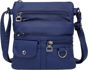 MINICAT Crossbody Purses for Women Multi Pocket Crossbody Bag Soft Leather Cross Body bag for Woman Small Shoulder Bags