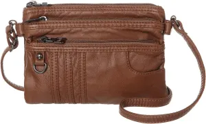 MINICAT Treble Pockets Small Crossbody Purse Cell Phone Purse Shoulder Bags for Women