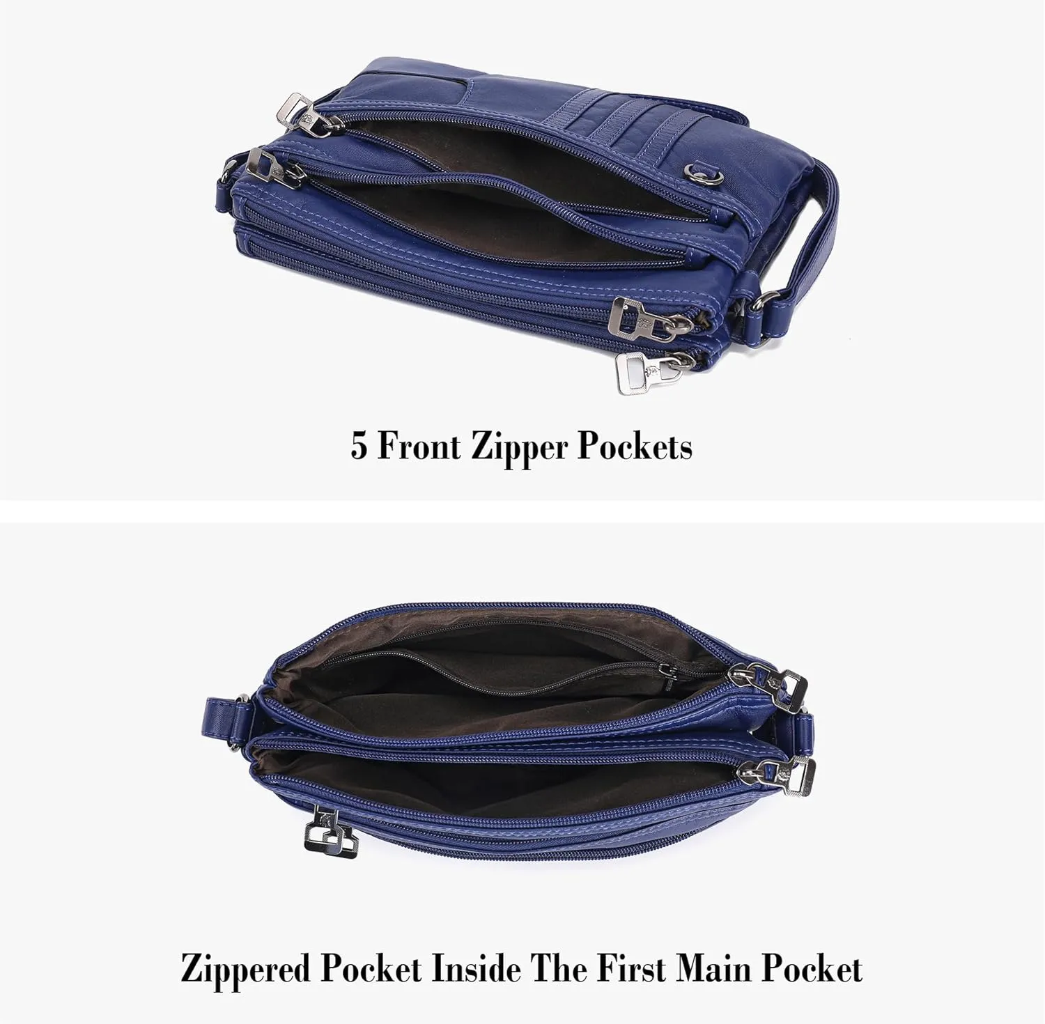 MINICAT Treble Pockets Small Crossbody Purse Cell Phone Purse Shoulder Bags for Women