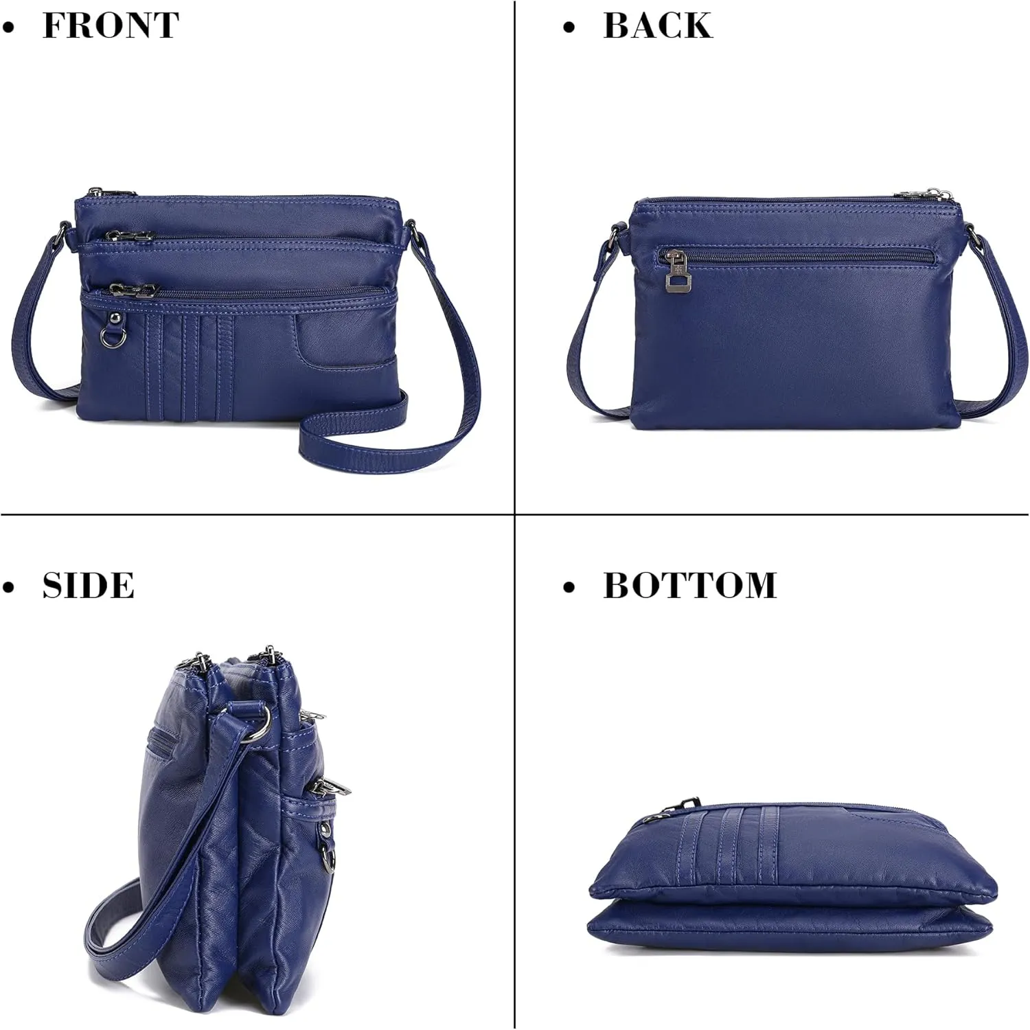 MINICAT Treble Pockets Small Crossbody Purse Cell Phone Purse Shoulder Bags for Women