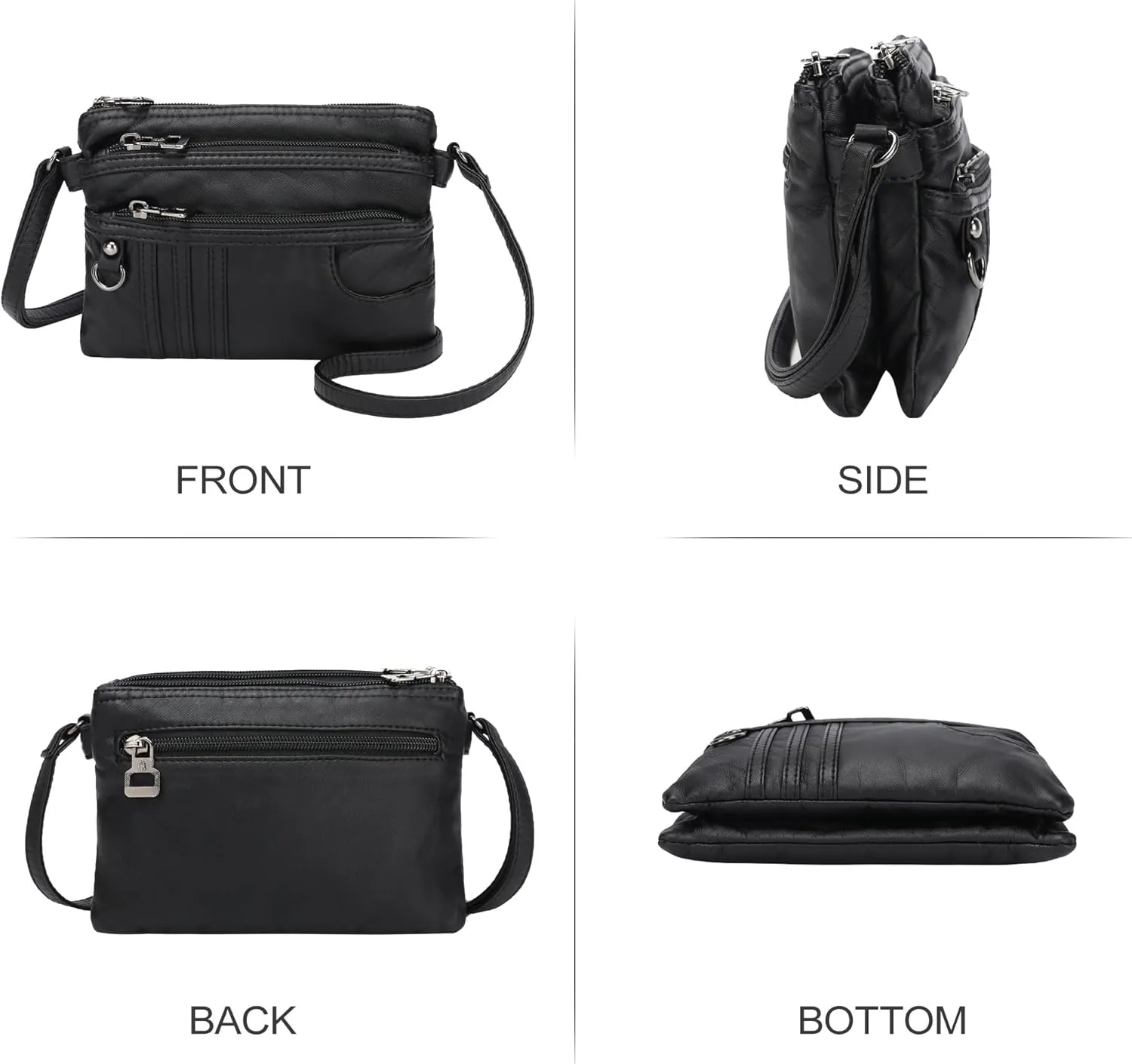 MINICAT Treble Pockets Small Crossbody Purse Cell Phone Purse Shoulder Bags for Women