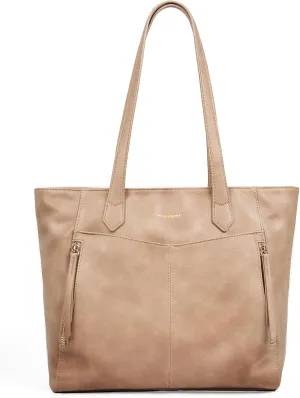 Missnine Tote Bag for Women with Zipper, Leather Purse and Handbags, Ladies Top-handle Shoulder Bags for Work, Casual, Travel