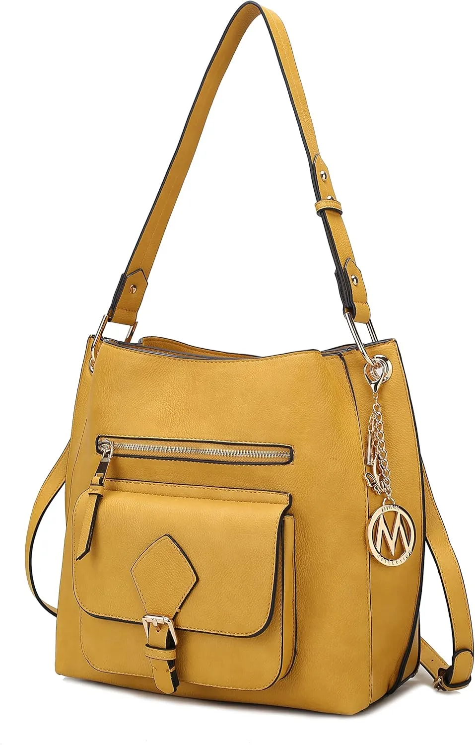 MKF Fashion Hobo Bag for Women – PU Leather Top Handle Handbag Purse – Crossbody Shoulder Strap Lady Pocketbook