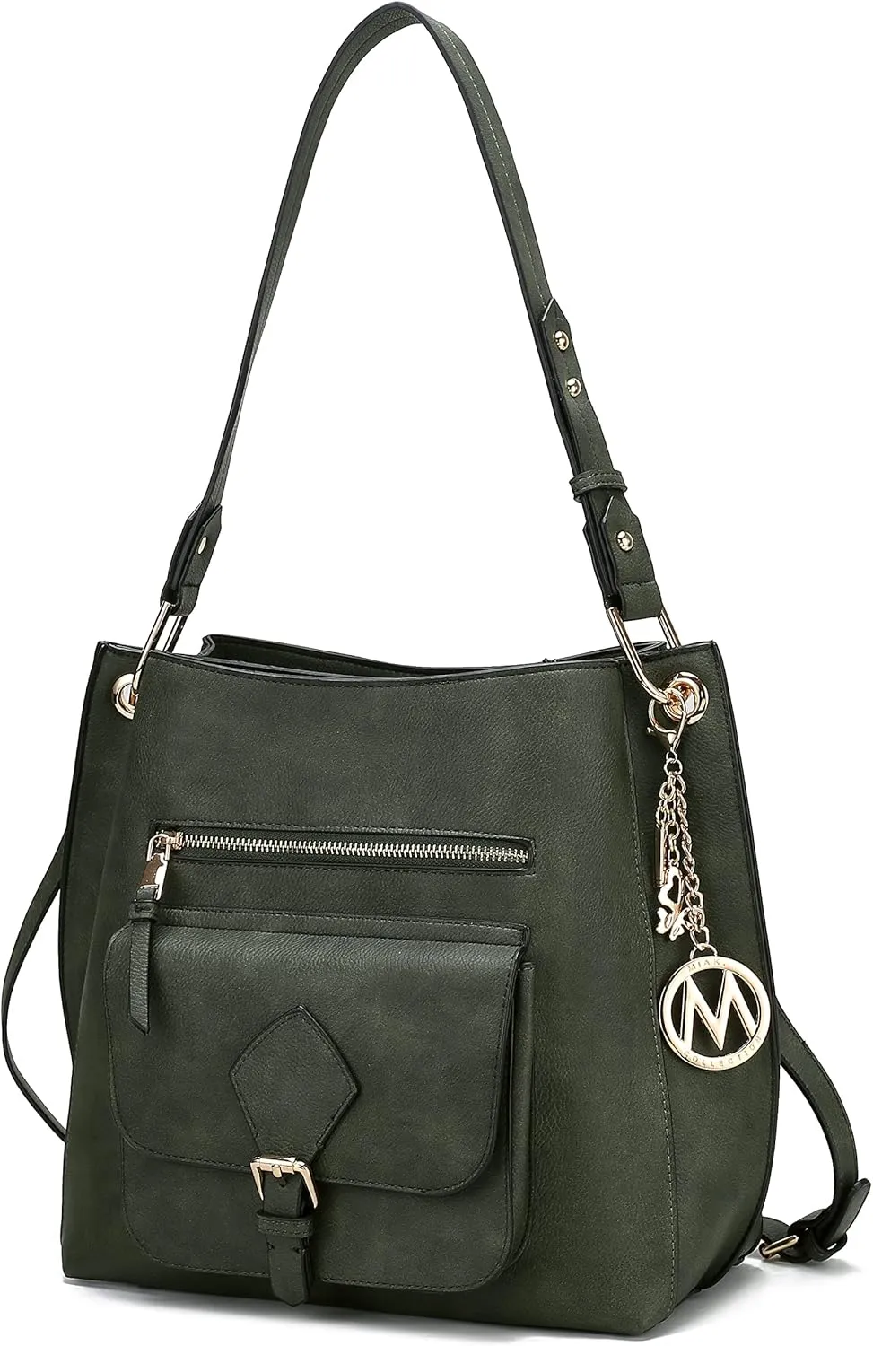 MKF Fashion Hobo Bag for Women – PU Leather Top Handle Handbag Purse – Crossbody Shoulder Strap Lady Pocketbook