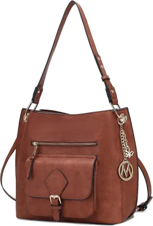 MKF Fashion Hobo Bag for Women – PU Leather Top Handle Handbag Purse – Crossbody Shoulder Strap Lady Pocketbook