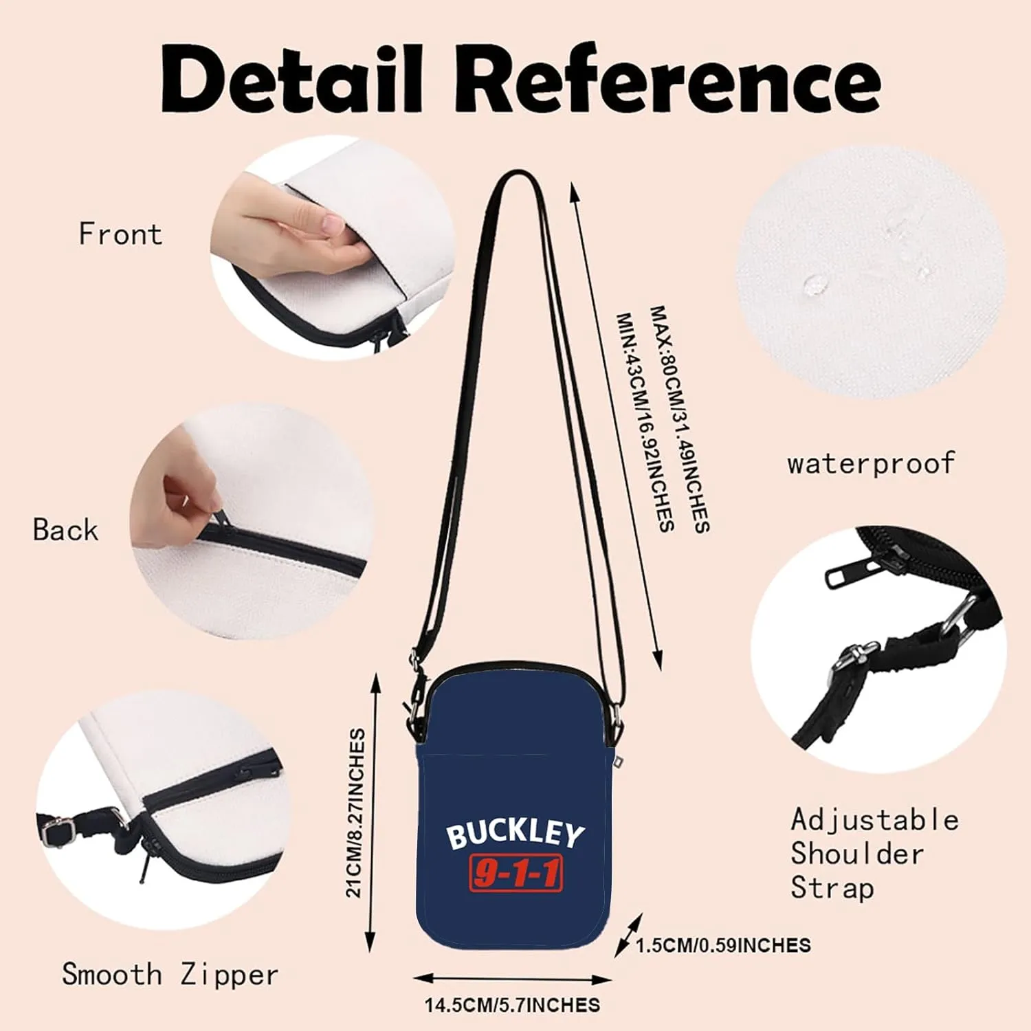 MNIGIU 911 TV Show Inspired Gift 911 Crossbody Bag 911 TV Show Lover Gift 911 TV Show Merchandise For Female