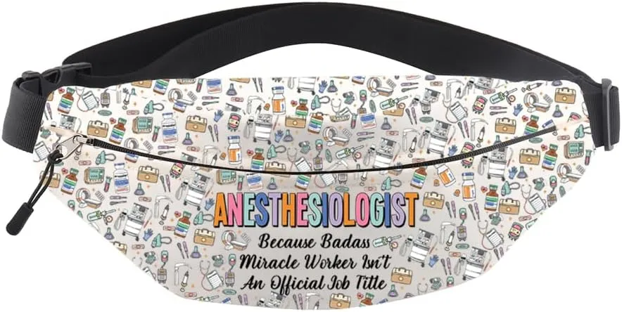 MNIGIU Anesthesiologist Gift Anesthesia Tech Bum Bag Anesthesiology Grad Gift Anesthesiology Crossbody Bag