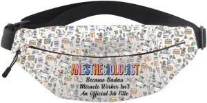 MNIGIU Anesthesiologist Gift Anesthesia Tech Bum Bag Anesthesiology Grad Gift Anesthesiology Crossbody Bag