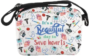 MNIGIU Cardiologist Gift Heart Surgeon Gift It’s A Beautiful Day To Save Hearts Crossbody Bag for Heart Doctor