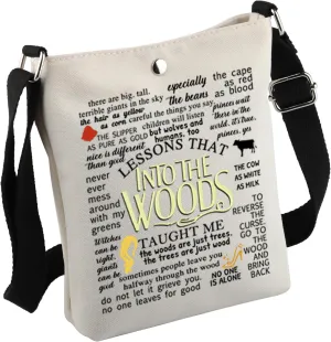 MNIGIU Into Woods Musical Encouragement Quote Crossbody Bag Into Woods Merch For Into W-oods Musical Fans