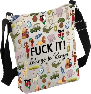 MNIGIU Kenya Crossbody Bag Kenya Lover Gift Kenya Travel Gift Kenya Welcome Bag Girls Trip To Kenya Gift For Her