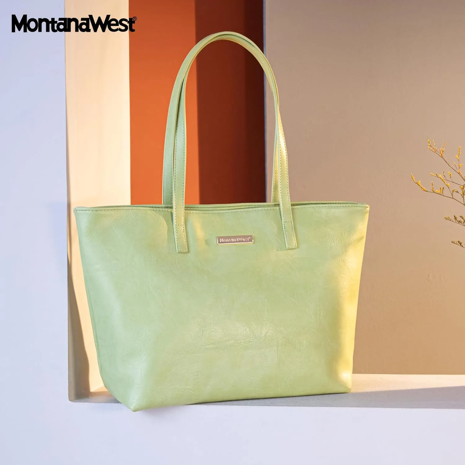 Montana West Tote Bags for Women Shoulder Handbag Casual Work Satchel Purses with Zipper