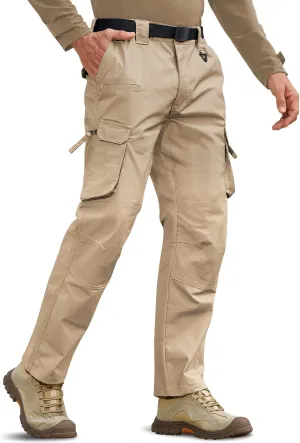 MOURCE Men's Tactical Pants Ripstop - Water-Resistant Lightweight Cargo Work Hiking Pants with 10 Pockets for Outdoor & EDC