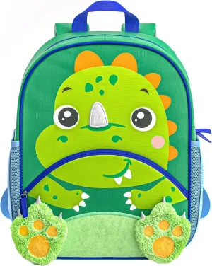 Move2Play, Dinosaur Kids Backpack | Kid Size | Back to School | Elementary, Kindergarten Book Bag | Designed for Boys & Girls Ages 4  Year Olds | Travel Ready