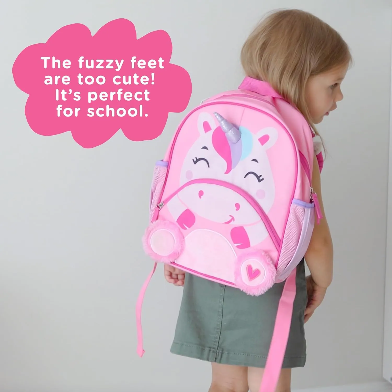 Move2Play, Unicorn Toddler Backpack | Back to School | Preschool Backpack For Kids | Kindergarten School Book Bag | Small, Little, Mini Size Designed for Boys & Girls Ages 2, 3-5  Year Olds
