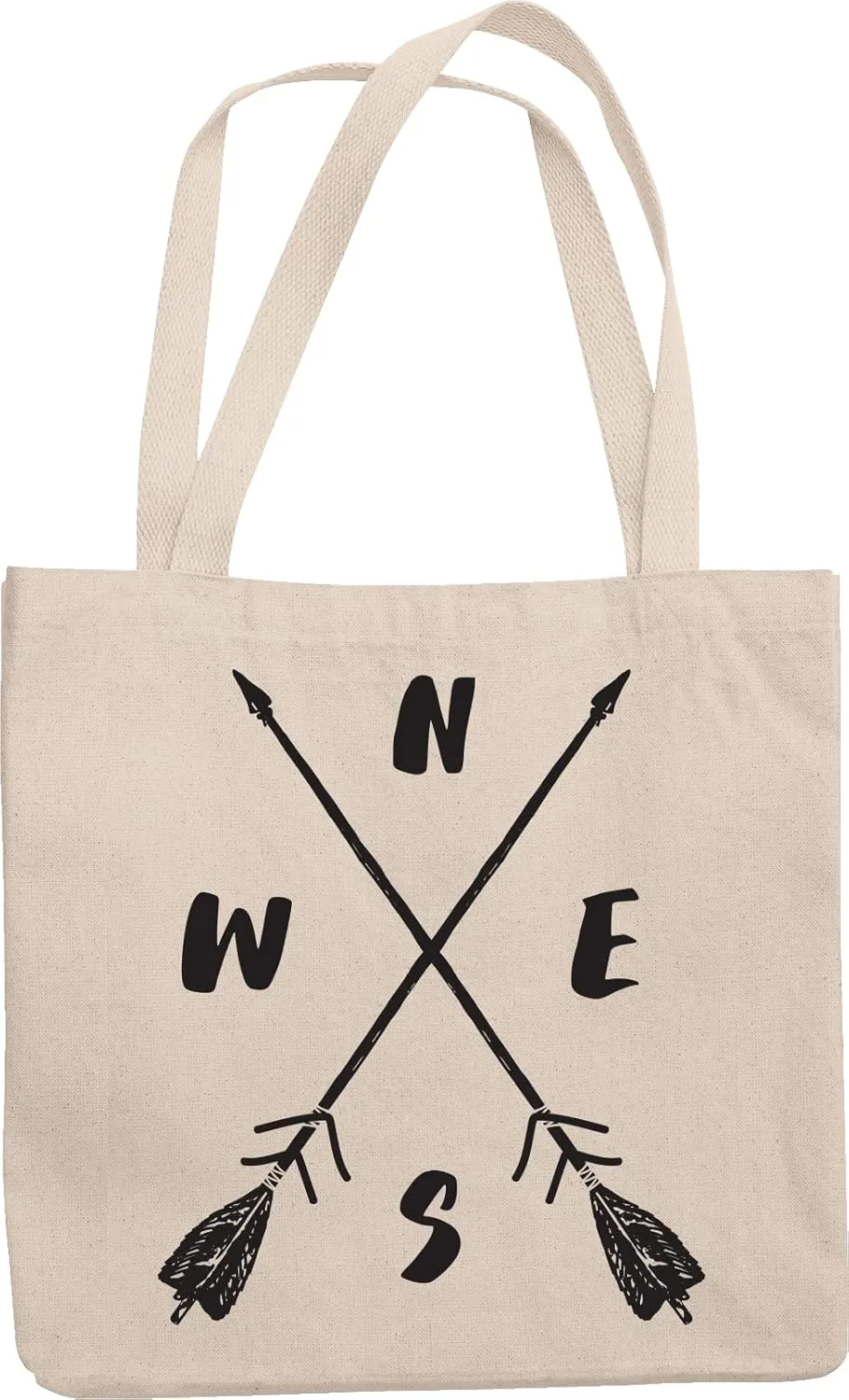 N S E W Hipsters Crossed Arrows Reusable Tote Bag Stuff for Travelers
