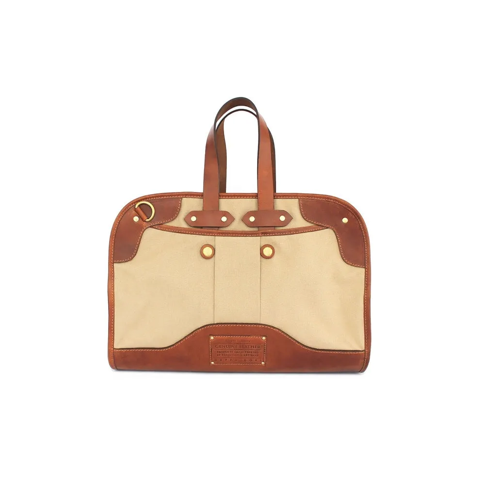 Nappa Dori Beige Portfolio Bag