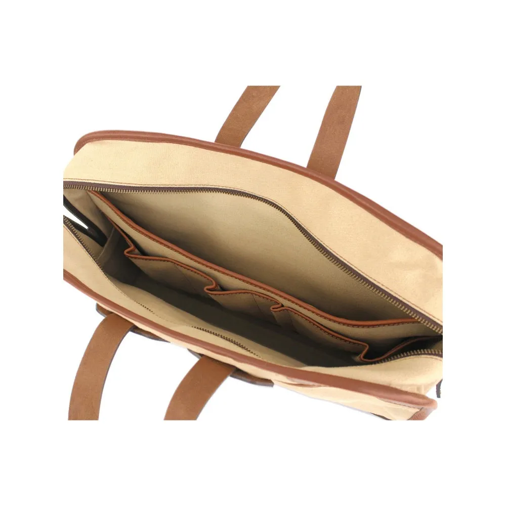 Nappa Dori Beige Portfolio Bag