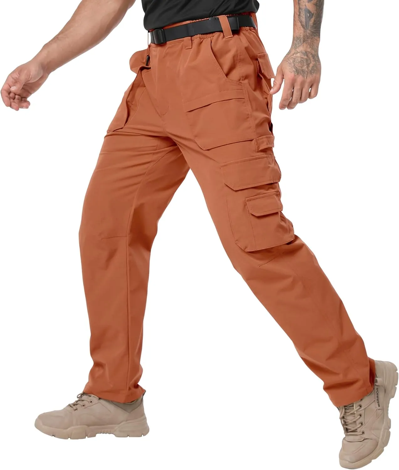 NATUVENIX Tactical Pants for Men Stretch, Ripstop Mens Work Pants Lightweight Hiking Cargo Pants Men Water Resistant