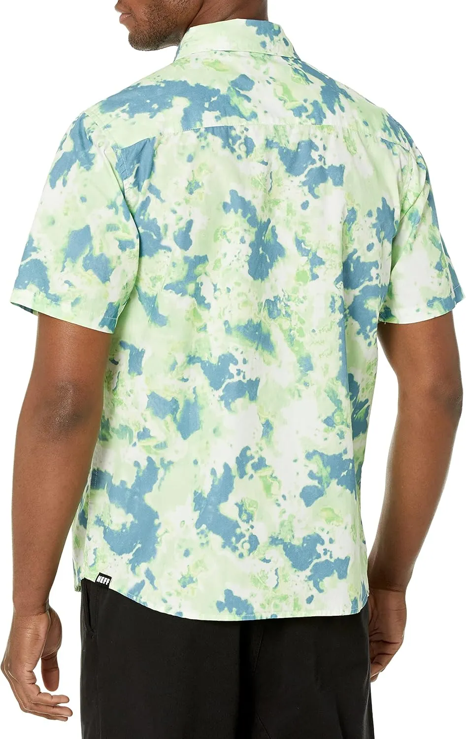 NEFF Men's Daily Button Up Hawaiian Style Patterned Pool Side Shirt
