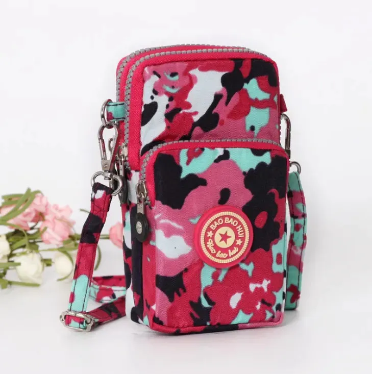 New Sports Wallet Phone Bag For Mobile Shoulder Bag Pouch Case Belt Handbag Purse Coin Wallet Retro Key Holder Small Money Bag