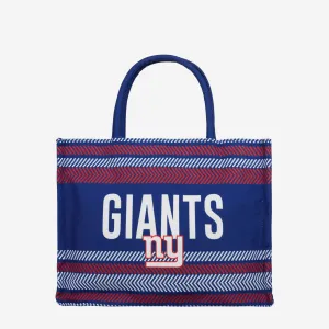 New York Giants Stitch Pattern Canvas Tote Bag