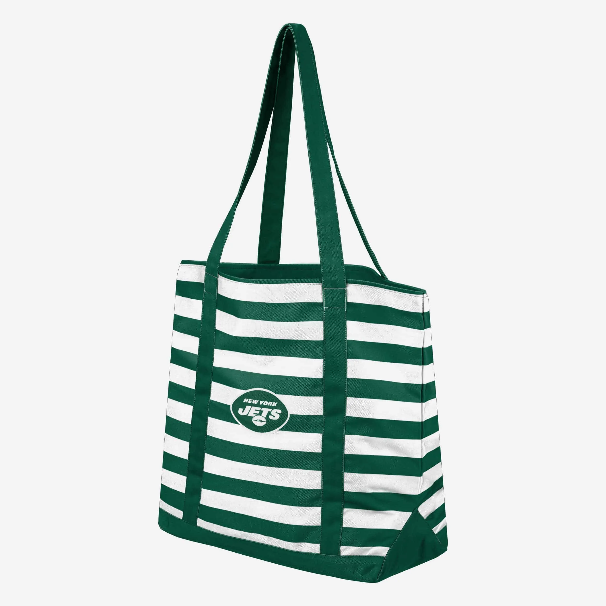 New York Jets Team Stripe Canvas Tote Bag