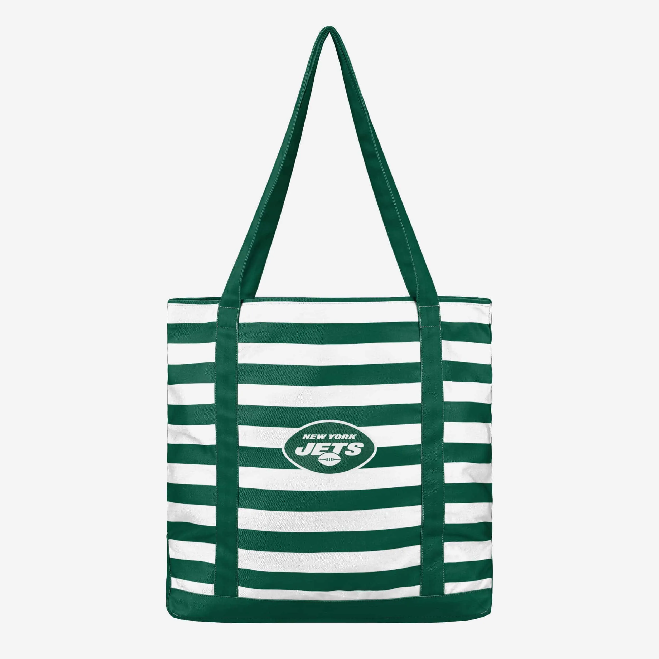 New York Jets Team Stripe Canvas Tote Bag