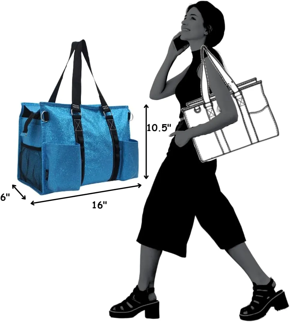 NGIL Utility Water Resistant Zippered Lined Tote Bag,Multi Pocket Organizer, Work Tote Bags for Women, Nurse Tote,Nurse Gift