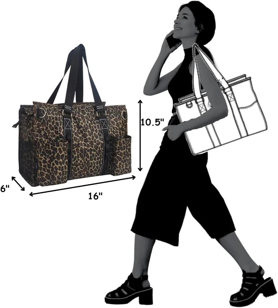 NGIL Utility Water Resistant Zippered Lined Tote Bag,Multi Pocket Organizer, Work Tote Bags for Women, Nurse Tote,Nurse Gift