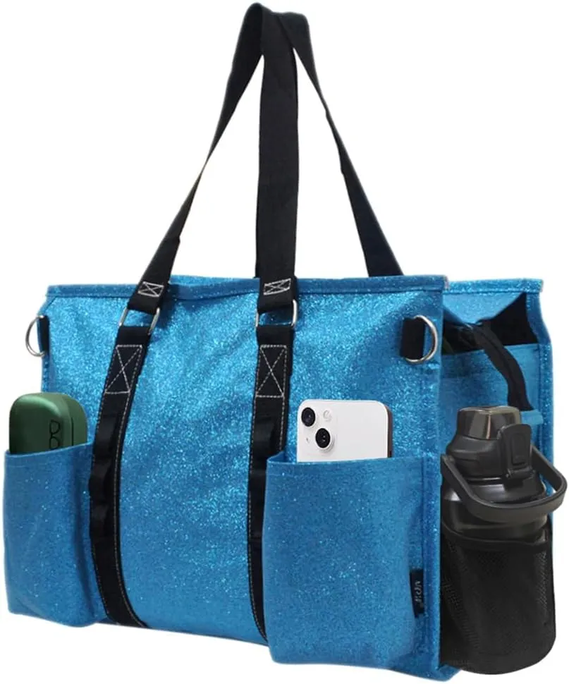 NGIL Utility Water Resistant Zippered Lined Tote Bag,Multi Pocket Organizer, Work Tote Bags for Women, Nurse Tote,Nurse Gift
