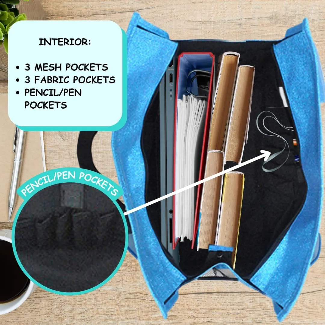 NGIL Utility Water Resistant Zippered Lined Tote Bag,Multi Pocket Organizer, Work Tote Bags for Women, Nurse Tote,Nurse Gift