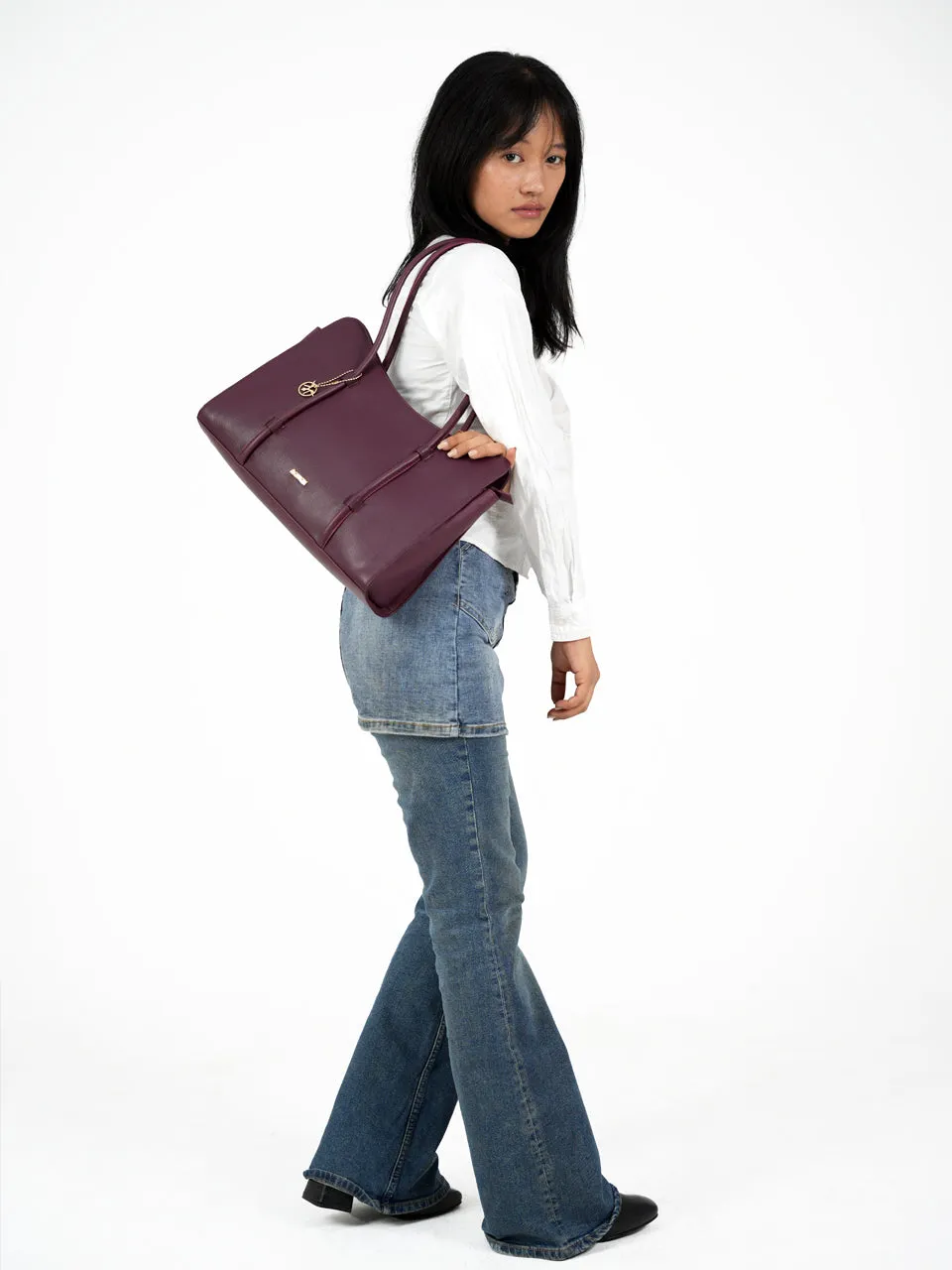 Noa Maroon Tote Bag
