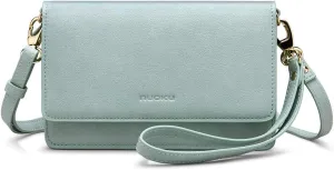 nuoku Women Small Crossbody Bag Cellphone Purse Wallet with RFID Card Slots 2 Straps