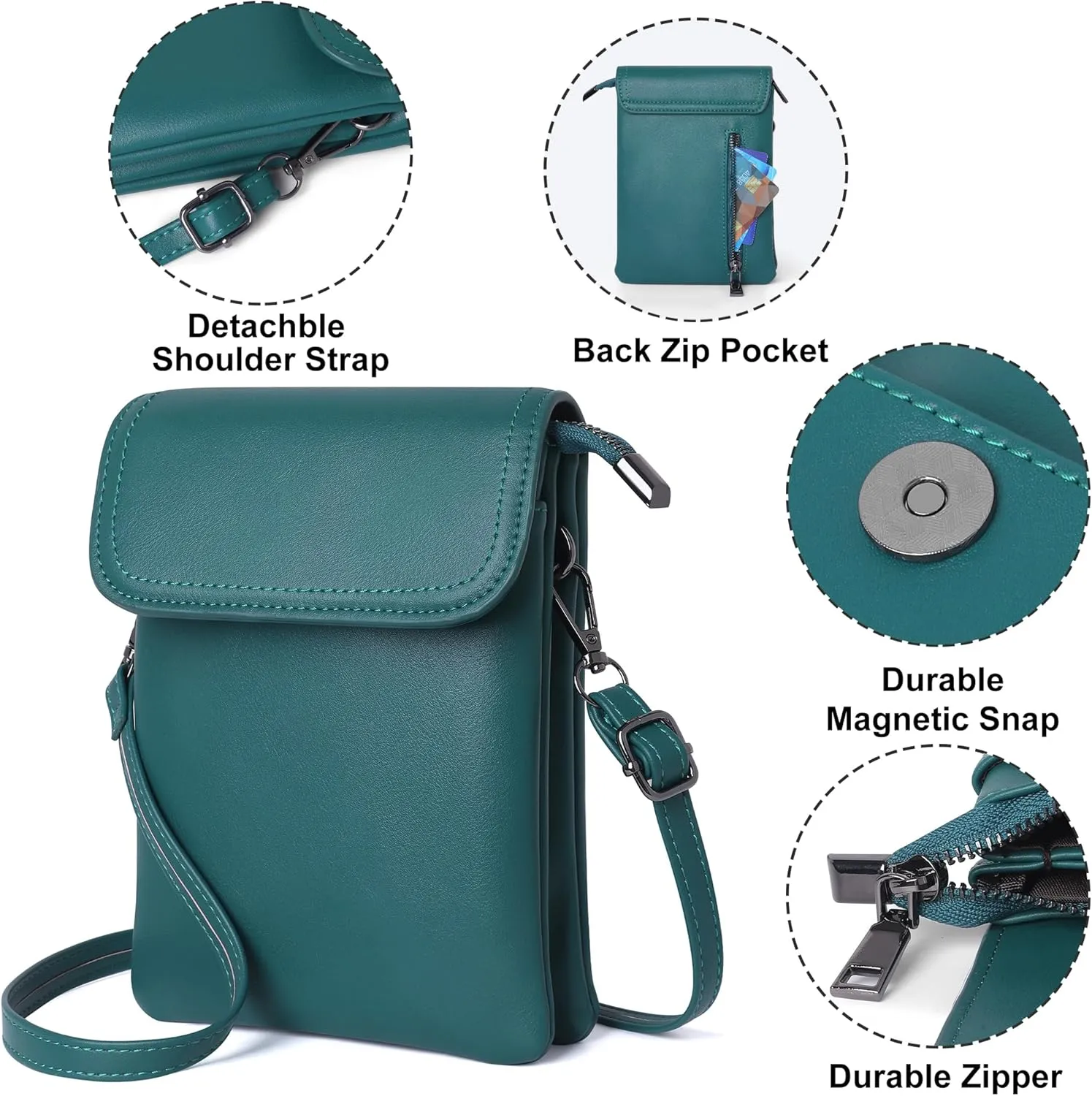 OIDERY Crossbody Bags for Women Small Cell Phone Wallet Purse with Adjustable Strap Women's Shoulder Handbag