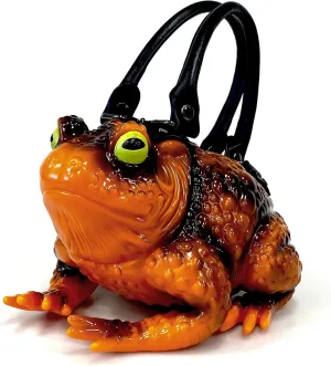 Orange Black Toad Bag Purse Satchel Handbag Witch Frog Cottagecore Goblincore Cute Aesthetic