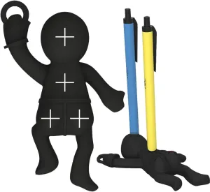 OURASHERO Silicone Funny Pen Holder Pencil Pin Organizer Cute Desk Decorations Office Accessories Funny Keychain for Schoolbag Handbag Checkout Counter - Black