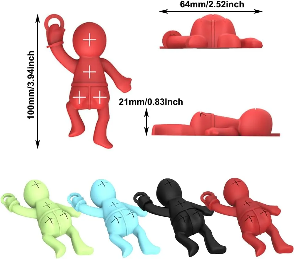 OURASHERO Silicone Funny Pen Holder Pencil Pin Organizer Cute Desk Decorations Office Accessories Funny Keychain for Schoolbag Handbag Checkout Counter - Black