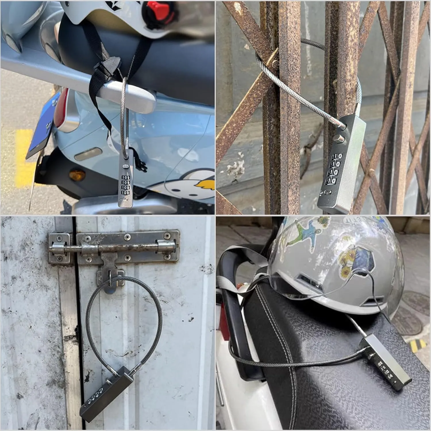 Outdoor Fence Gate Lock Locker - Bike, Cable Chain, Combination Locks